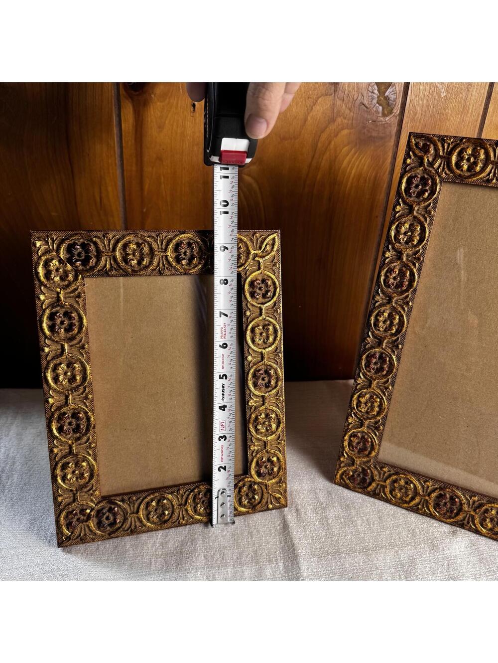 Vintage Martin Aborn Picture Frame Set 5x7 & 8x10 Ornate Gold Bronze - Picture 9 of 11